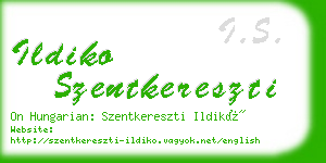 ildiko szentkereszti business card